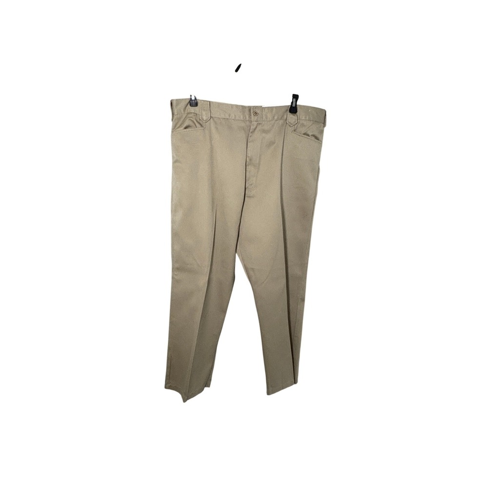 KEY Workwear Vintage Style Men's Tan Khaki Chino Work Pants 42 x 30 Heavy Duty